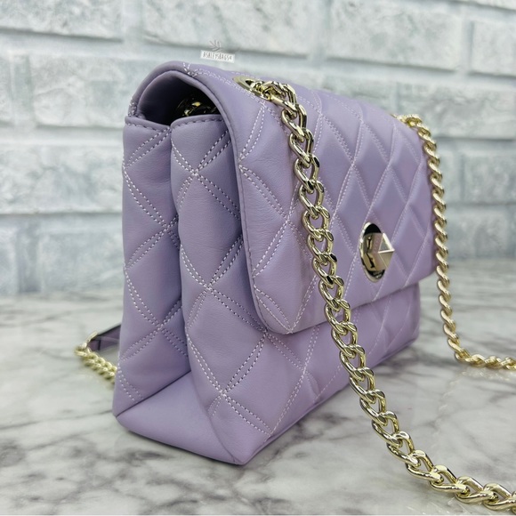 Kate Spade Natalia Small Flap Chain Shoulder Bag Crossbody In Lilac Frost - Picture 3 of 13